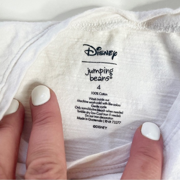 Jumping Beans Disney Size 4 Girls Princess Rapunzel T-Shirt Cream Short Sleeve - Picture 3 of 7